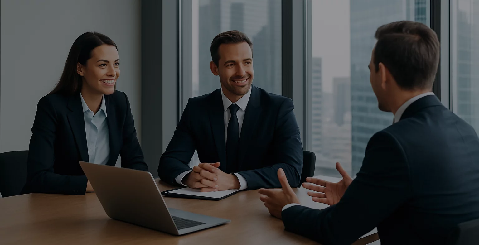 Business header overlay