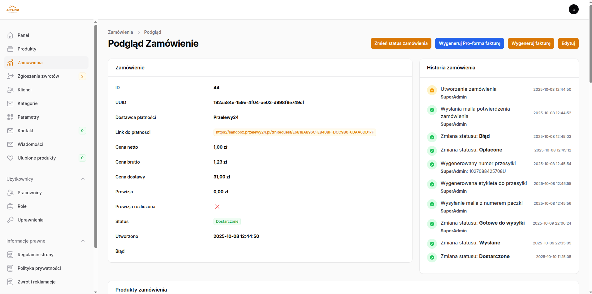 System zarządzania - 12